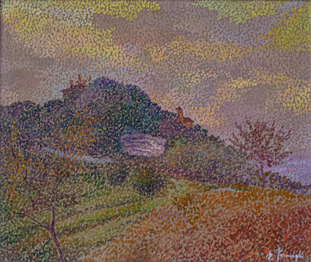 Rocca di Parlascio - Formigli - 30x33, olio su tela