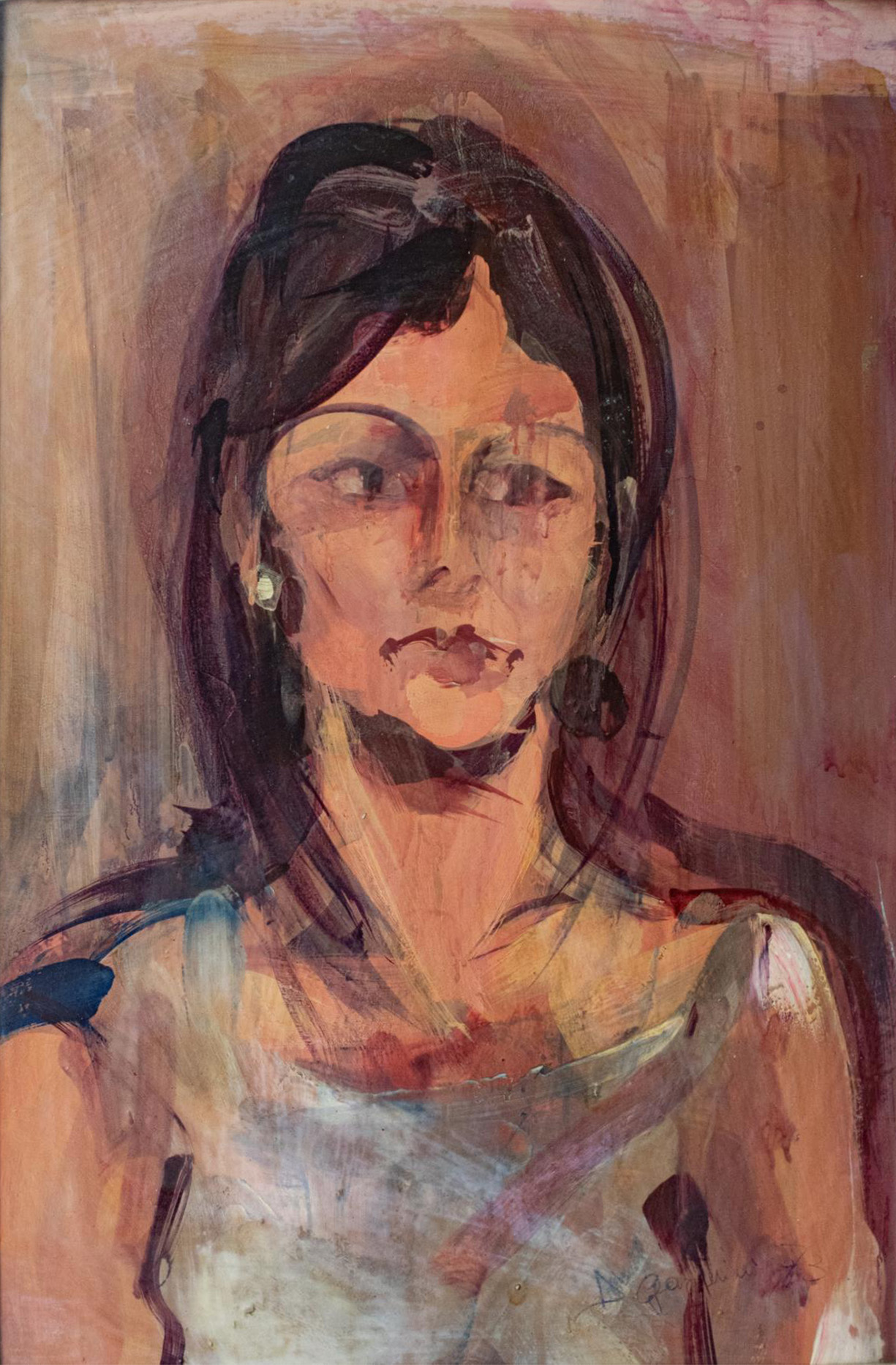 Ritratto di donna - Gasperini - 40x60, acrilico, 1976